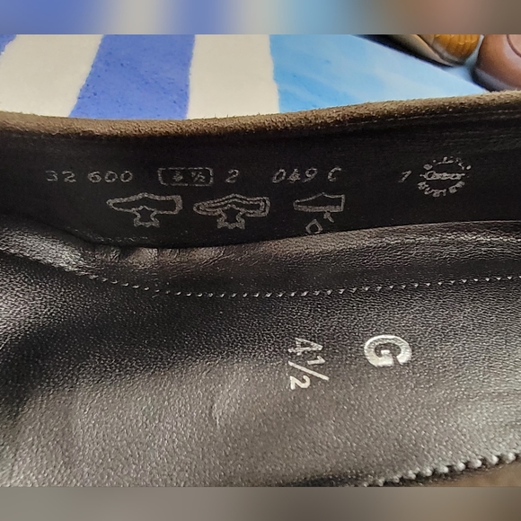 Gabor Dark Gray Suede Wedge Slip-On Shoes - Picture 7 of 7